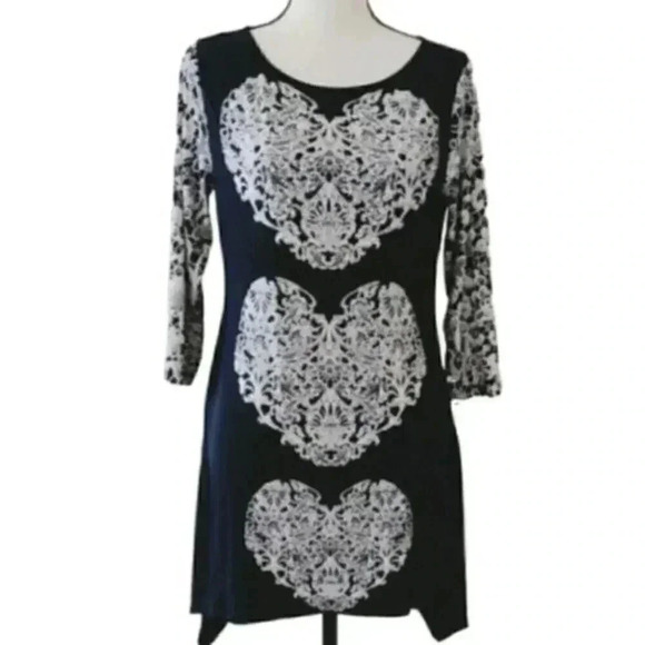 Lace Print Dress - Picture 1 of 8